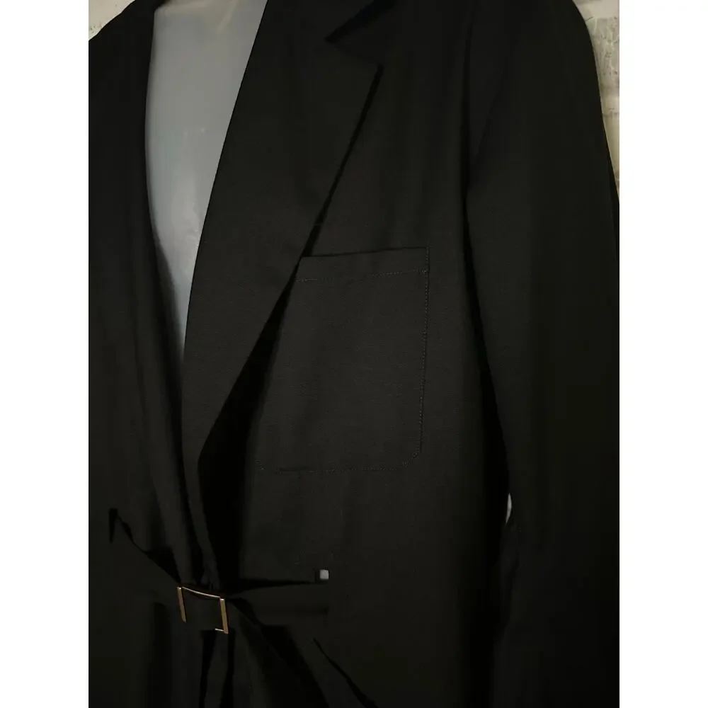 Vintage YSL SS10 Stefano Pilati era Fine Cashmere Wrap Blazer IT 50 US 40 Belted